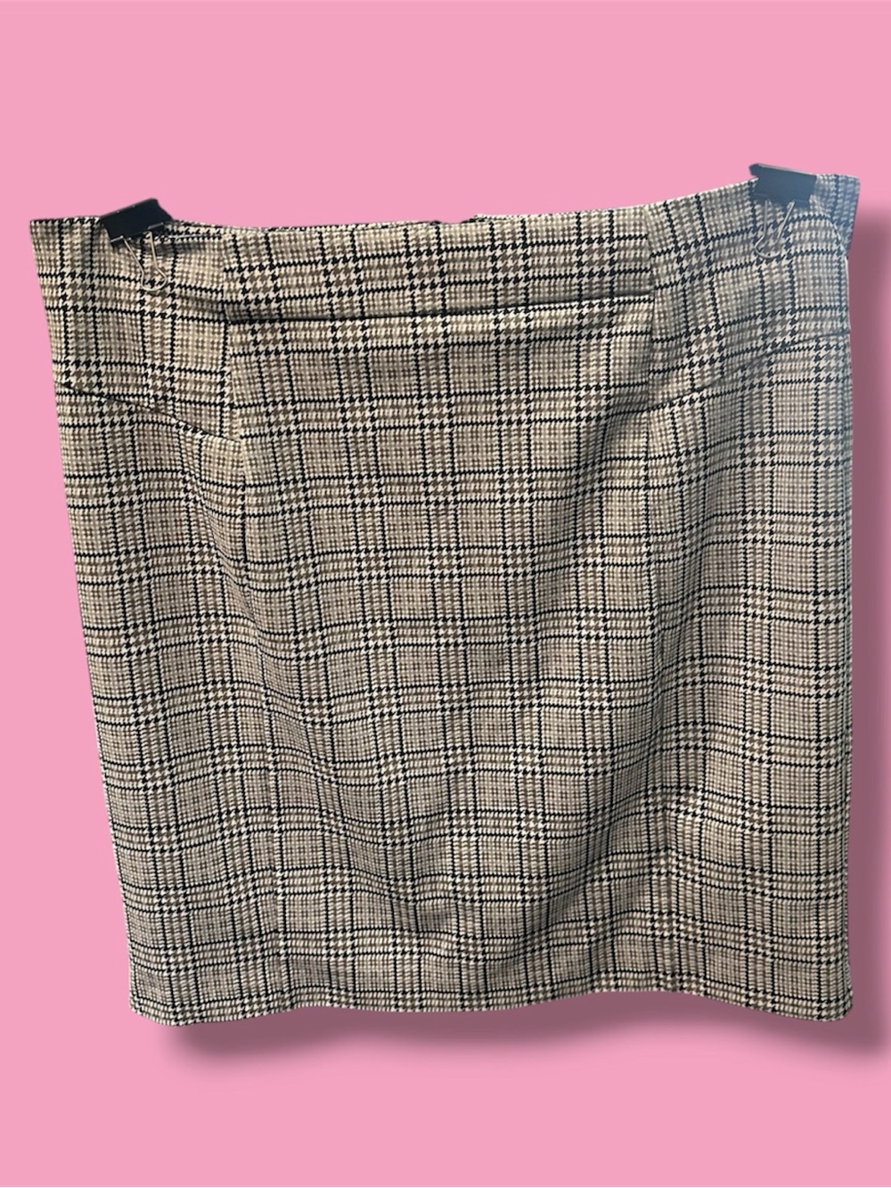 MICHAEL Michael Kors Black & White Glen Plaid Pencil Skirt